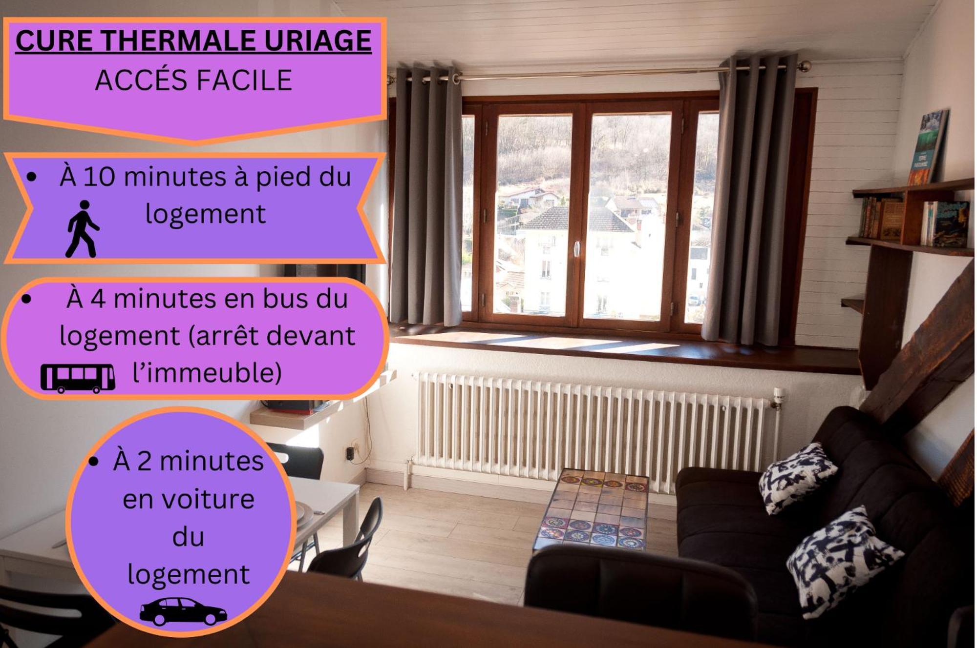Le T2 Douillet D'Uriage - Residence Le Louvre - Cure Thermale Uriage- Proche Chamrousse - Jusqu'A 3 Personnes - Region Agreable En Toute Saison Vaulnaveys-le-Haut Buitenkant foto